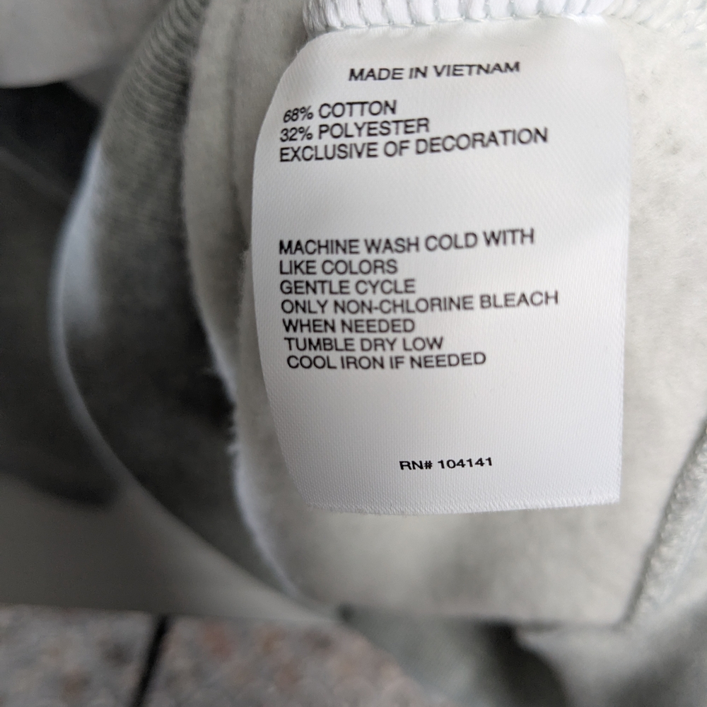DSG NWT Classic  Basic Grey Fleece Crew Oversized Sweatshirt L - Picture 5 of 7